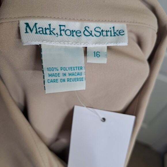 Mark, Fore, & Strike Trenchcoat Dress Tan Beige NEW - Picture 3 of 8